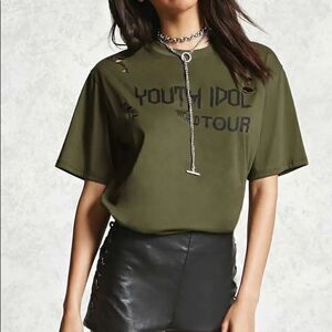 Forever 21 Youth Idol World Tour Distressed Tee